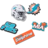NFL Miami Dolphins 5-pack Jibbitz-skoberlocker NFL Miami Dolphins 5-pack Jibbitz-skoberlocker