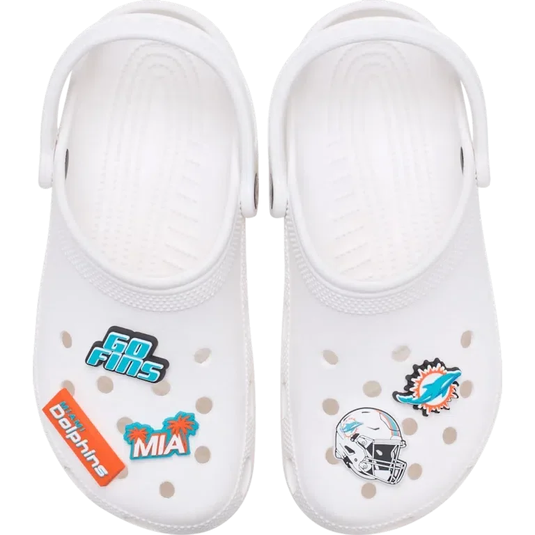 NFL Miami Dolphins 5-pack Jibbitz-skoberlocker NFL Miami Dolphins 5-pack Jibbitz-skoberlocker