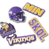 NFL Minnesota Vikings 5-pack Jibbitz-skoberlocker NFL Minnesota Vikings 5-pack Jibbitz-skoberlocker