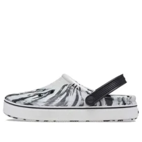 Off Court Clogs ”Marbled White Black”