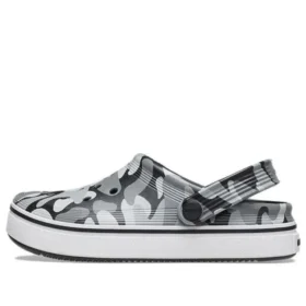 Off Court Printed Clogs ”Grey Black White”
