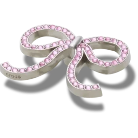 Pink Glittery Bow Jibbitz™-berlocker