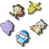 Pokémon-blandning, 5-pack Jibbitz™-berlocker