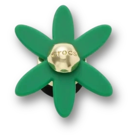 Retro Green Spinner Flower Jibbitz™-berlocker