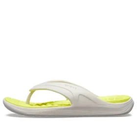 Reviva snygga Flip-flops med rund tå ”White Yellow”