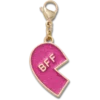 Rosa glitter-BFF-berlock, vänster Jibbitz-skoberlocker Rosa glitter-BFF-berlock, vänster Jibbitz-skoberlocker