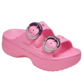 Saturday Platform Dipped Buckle Sandal ”Pink Lemonade”