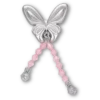 Silver Beaded Meta Butterfly Jibbitz™-berlocker