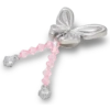 Silver Beaded Meta Butterfly Jibbitz™-berlocker