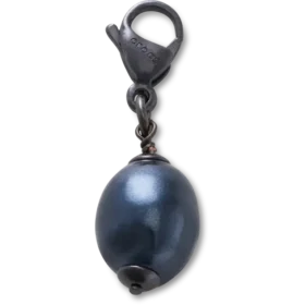 Silver Black Smt Pearl Jibbitz™-berlocker