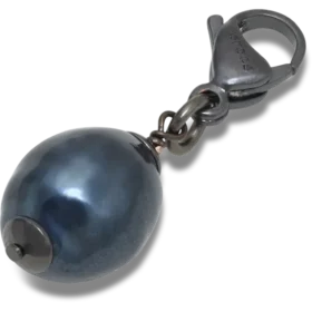 Silver Black Smt Pearl Jibbitz™-berlocker