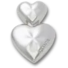 Silver Double Heart Jibbitz™-berlocker