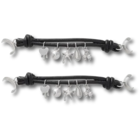 Silver Icons sandalkedja, 2-pack Jibbitz-berlocker