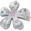Silver Meta Gem Flower Jibbitz™-berlocker
