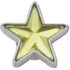 Silver- och gröna Smt Gem Star Jibbitz™-berlocker
