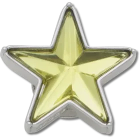 Silver- och gröna Smt Gem Star Jibbitz™-berlocker
