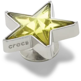 Silver- och gröna Smt Gem Star Jibbitz™-berlocker