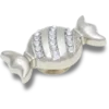 Silver Smt Gem Candy Piece Jibbitz™-berlocker