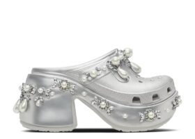 Simone Rocha x Siren spikklädda Clogs ”Metallic Silver”
