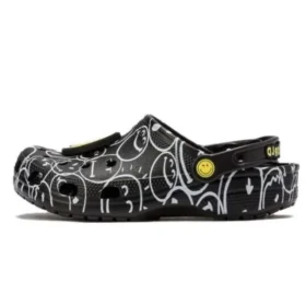 Smiley World Classic Clogs ”Svart Vit Gul”