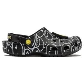 Smiley World Classic Clogs ”Svart Vit Gul”