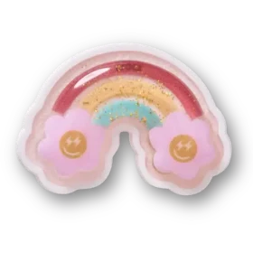 Squish-fyllda Daisy Rainbow Jibbitz™-berlocker