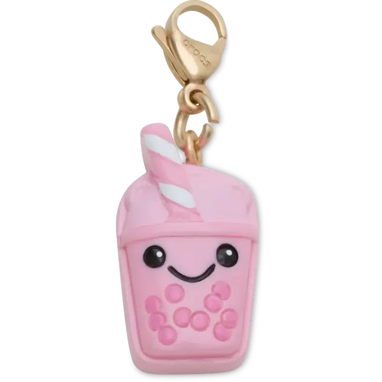 Söt rosa Boba-berlock, Jibbitz-skoberlocker Söt rosa Boba-berlock, Jibbitz-skoberlocker
