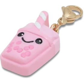 Söt rosa Boba-berlock, Jibbitz-skoberlocker