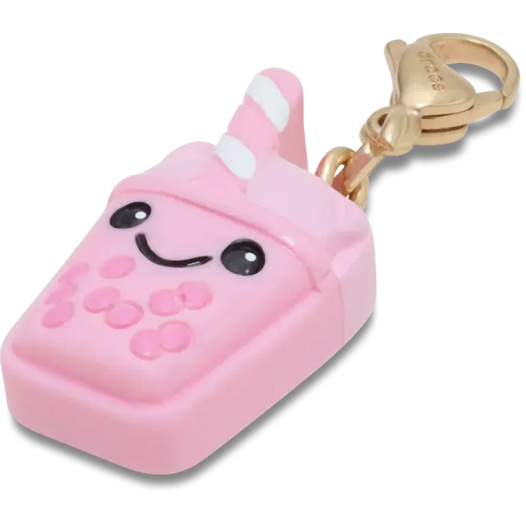 Söt rosa Boba-berlock, Jibbitz-skoberlocker Söt rosa Boba-berlock, Jibbitz-skoberlocker