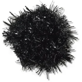 Svarta Jibbitz™-berlocker med glitterpompon