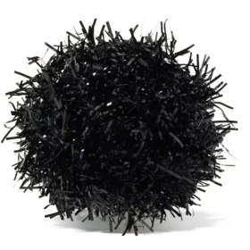 Svarta Jibbitz™-berlocker med glitterpompon