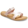 Tulum Shimmer Toe Post Sandal ”Pink Clay”